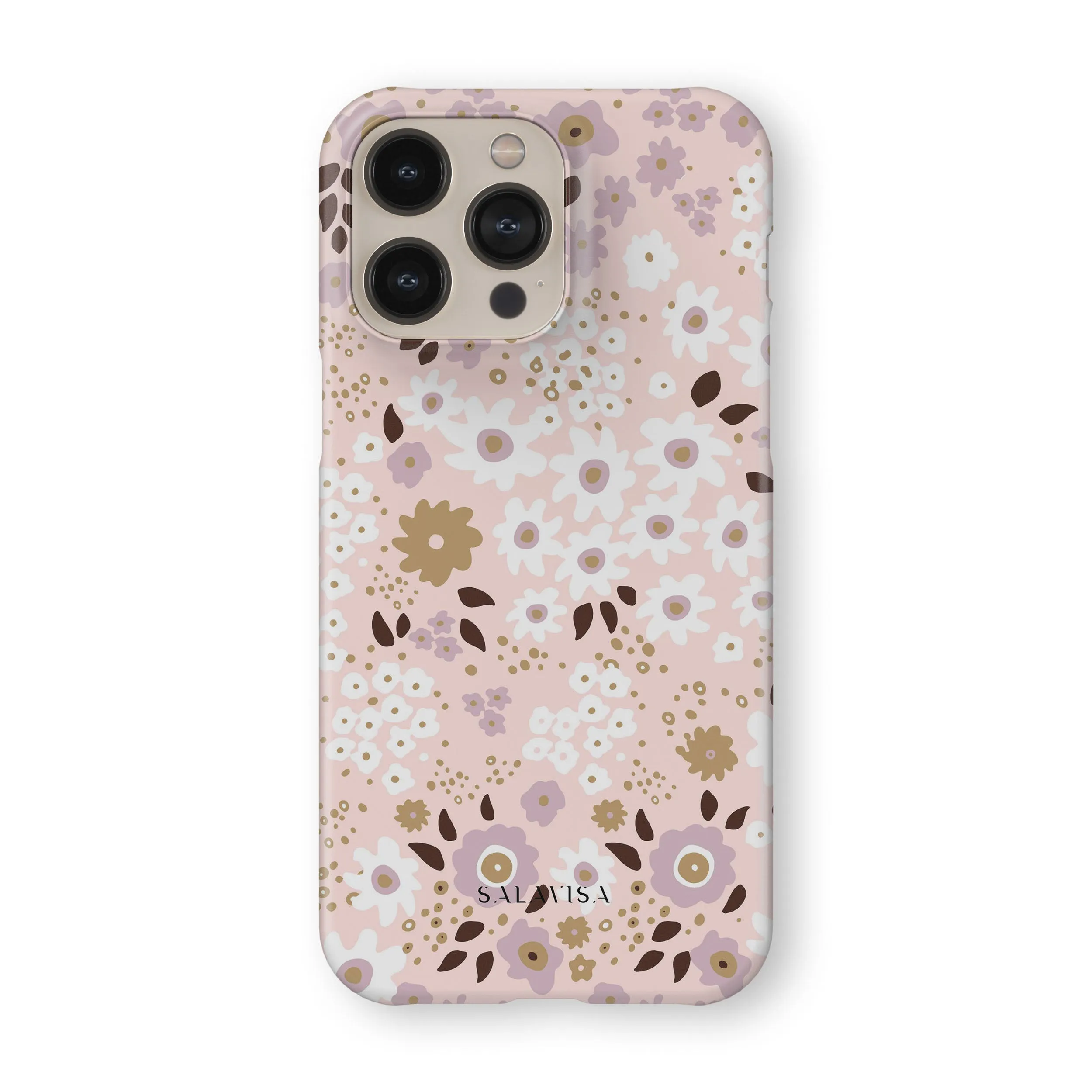 Pink Ditsy Phone Case Color Finish