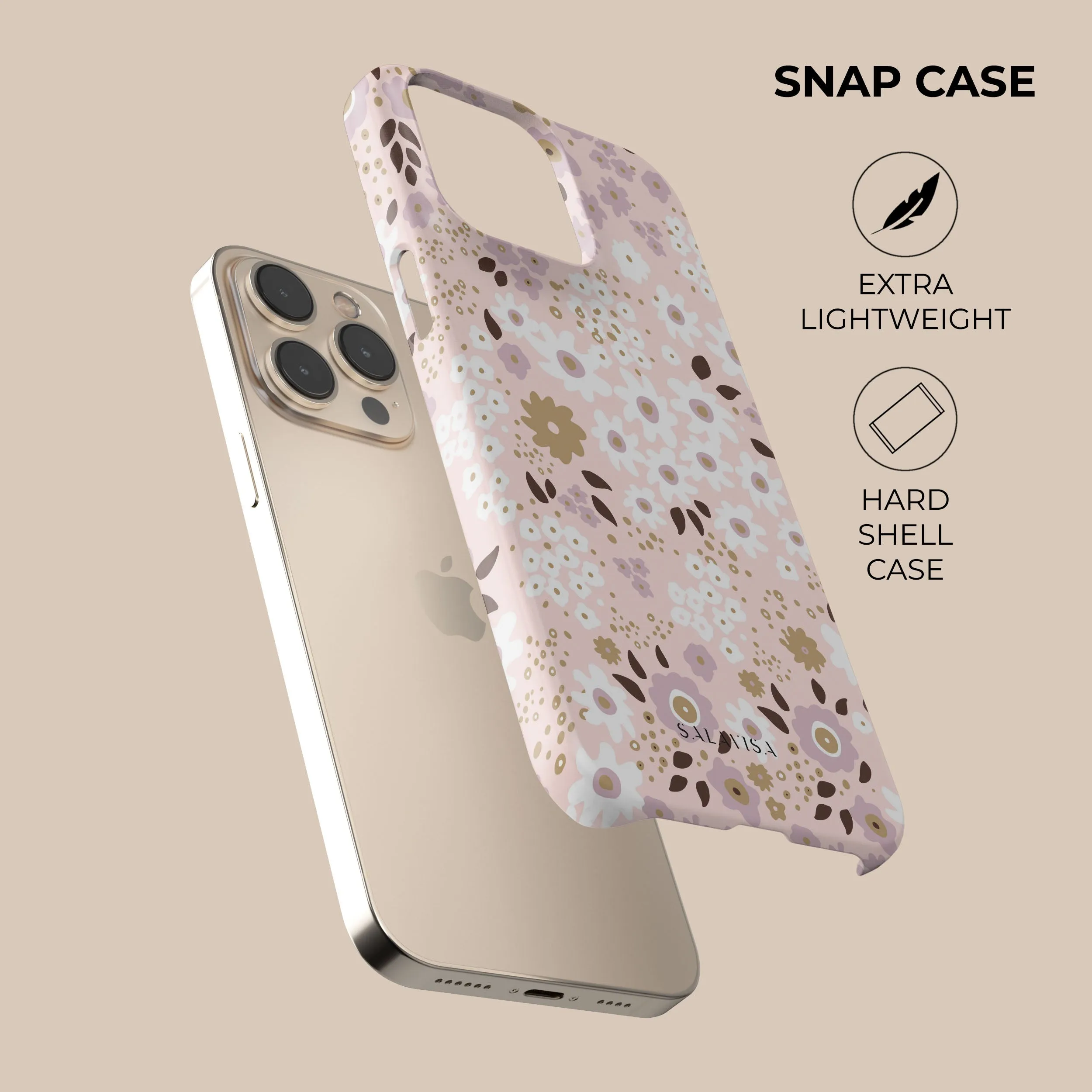 Fashion Choice Vivid Detail Texture Pink Ditsy Phone Case