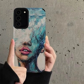 Luxury Build Premium Shield Abstract Illusion Art Painting Case - Samsung