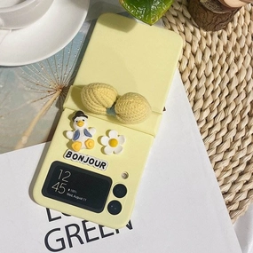 Adorable Duck Flower Bow Case - Samsung Marble finish professional accessory