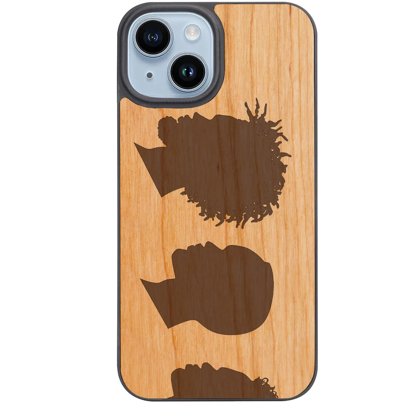African Man Faces - Engraved Phone Case Protective Build Texture