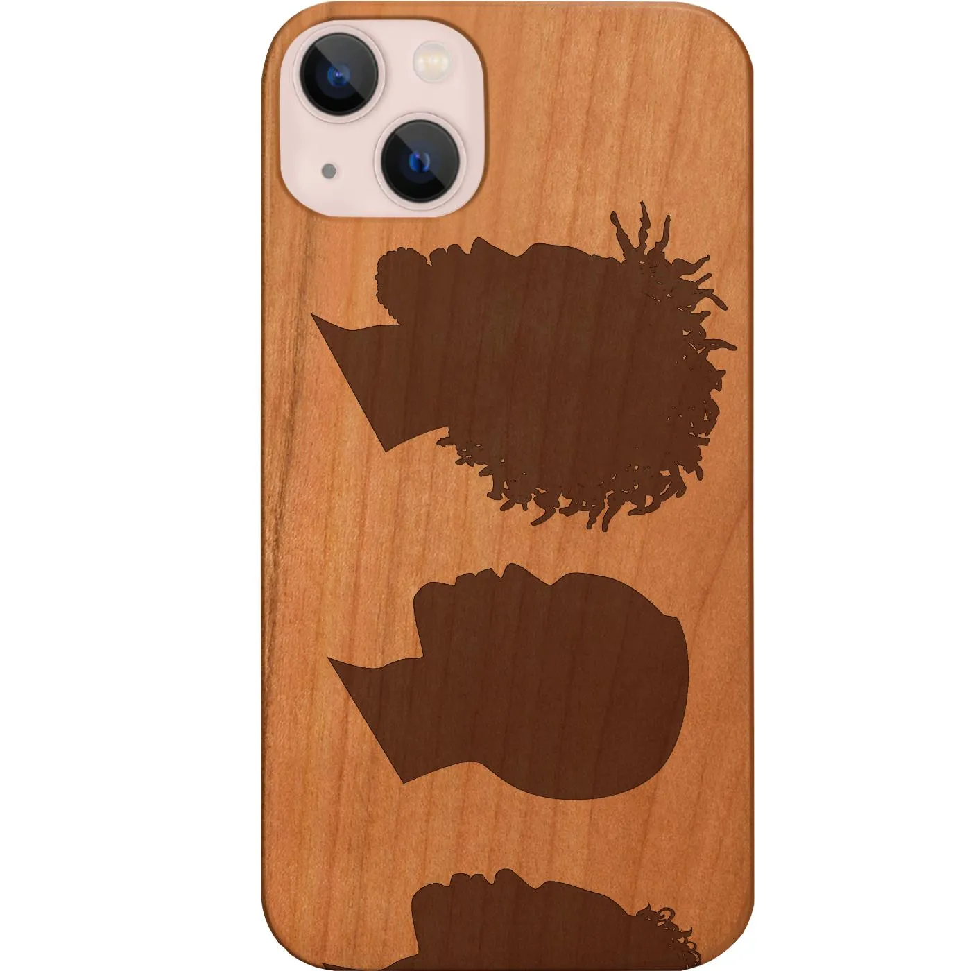 African Man Faces - Engraved Phone Case Durable Texture Build Flexible Layer Design