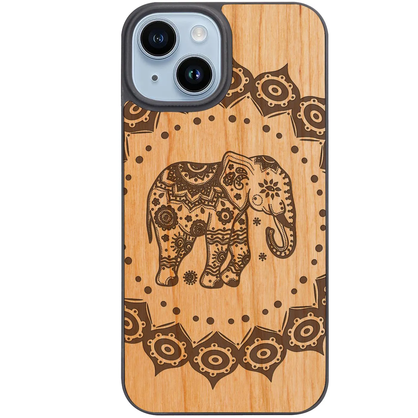 Rugged Design Style Elephant Mandala 1 - Engraved Phone Case