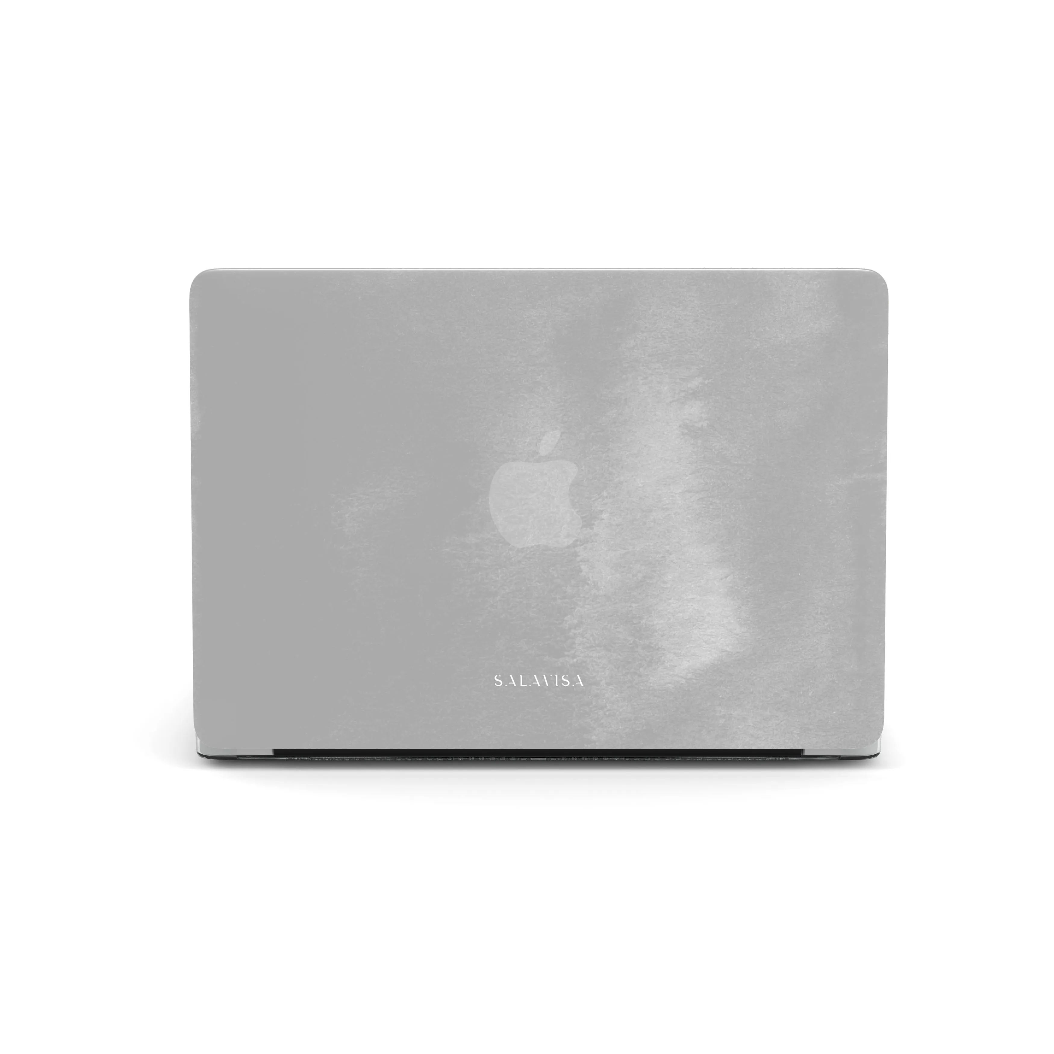 Light Grey Watercolor MacBook Case Vibrant Colors