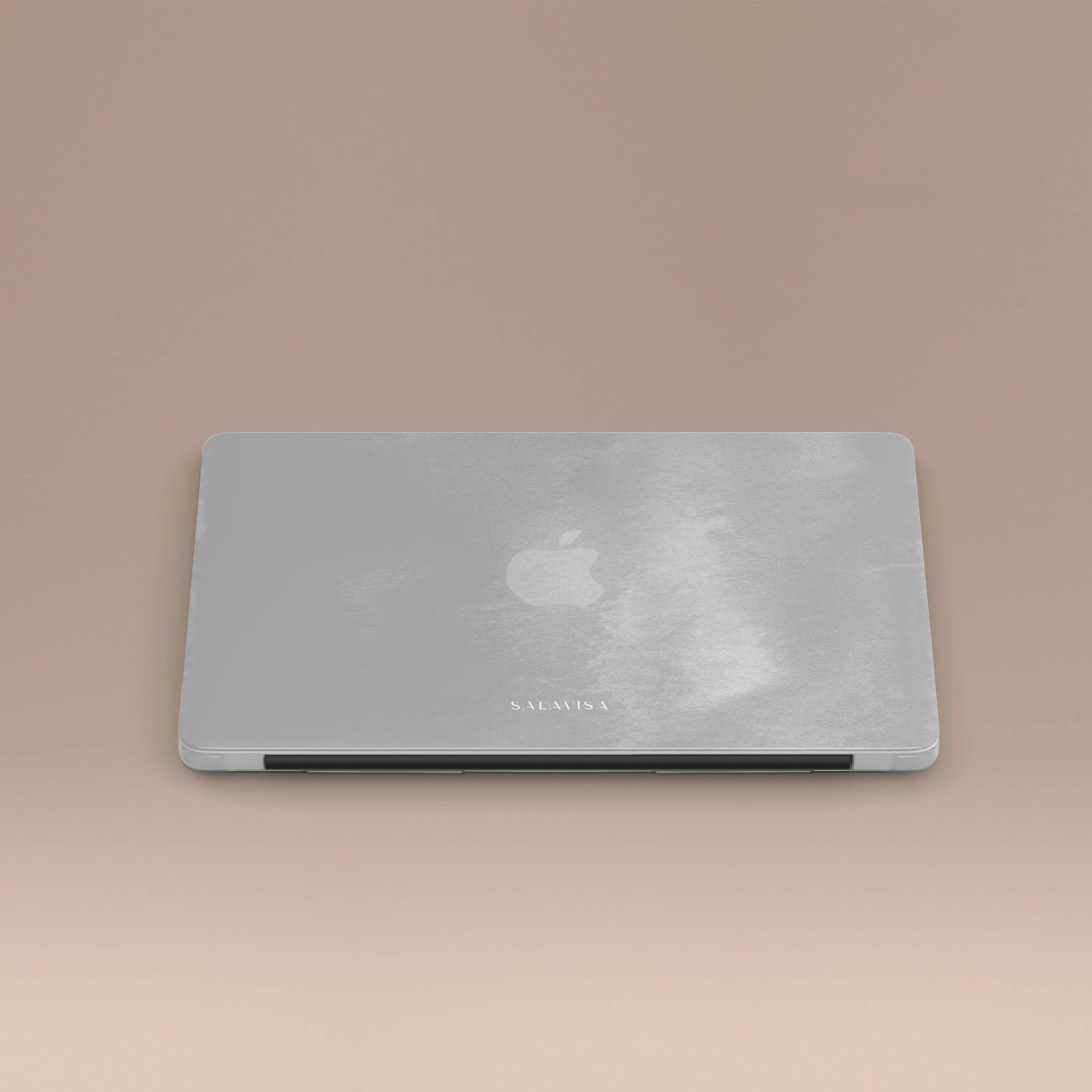 Protective Material Light Grey Watercolor MacBook Case
