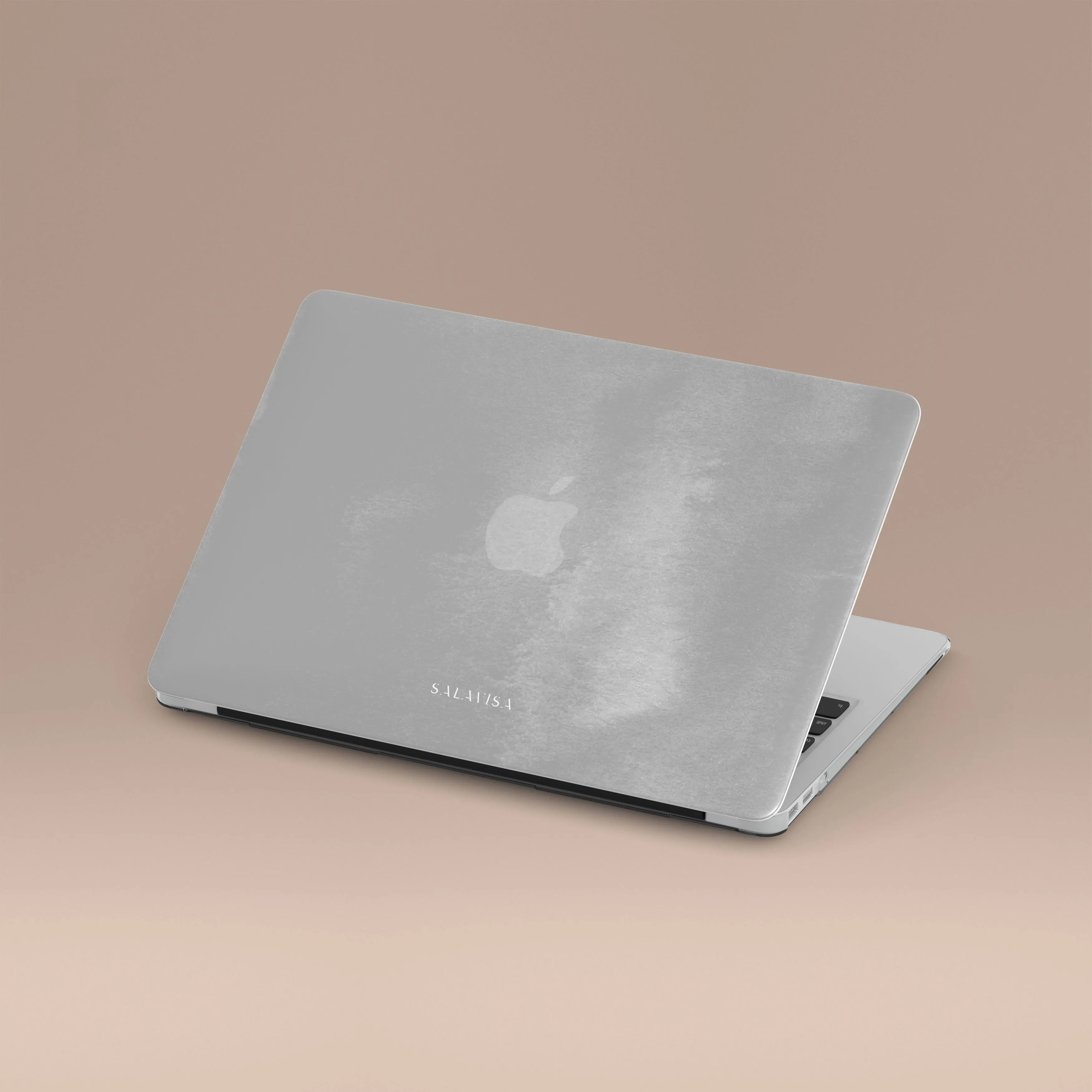 Light Grey Watercolor MacBook Case Premium Detail dust protection