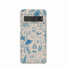 Seashell Salted Ink Google Pixel 7 Pro Case Elegant Finish Design Soft Feel