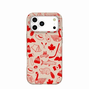Protective Frame Design Seashell True North Red iPhone 17 Pro Max Case