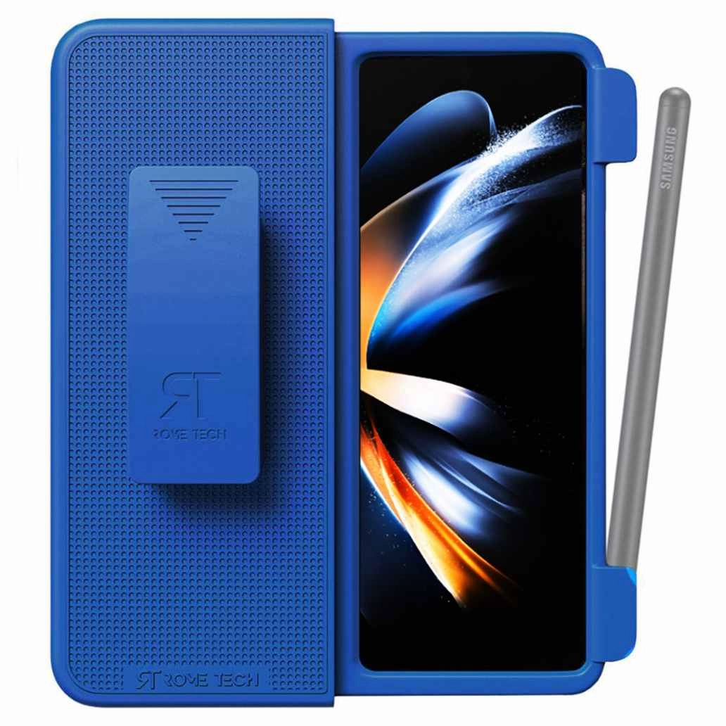 Samsung Galaxy Z Fold 4 Belt Clip Holster Phone Case (Pen Holder Edition) Smooth Finish Touch
