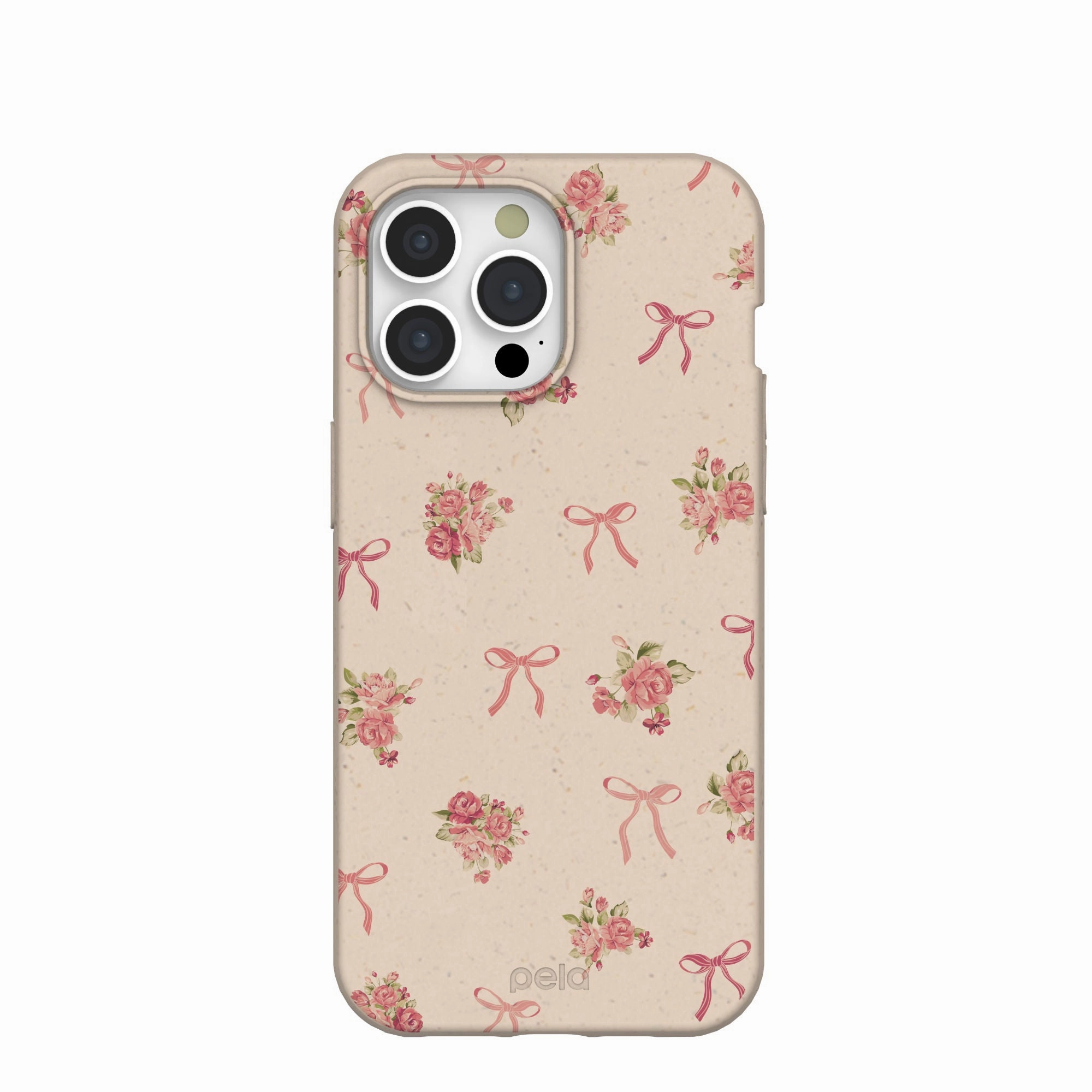 Seashell Roses and Bows iPhone 15 Pro Max Case Smooth Craftsmanship Rugged Frame Design