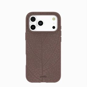 Chocolate Brown Leaf Veins iPhone 17 Pro Max Case Comfort Style Sleek Appearance