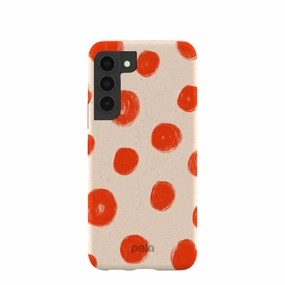 Seashell Cheery Dots Samsung Galaxy S22 Case Durable Surface Design Smooth Pattern Finish