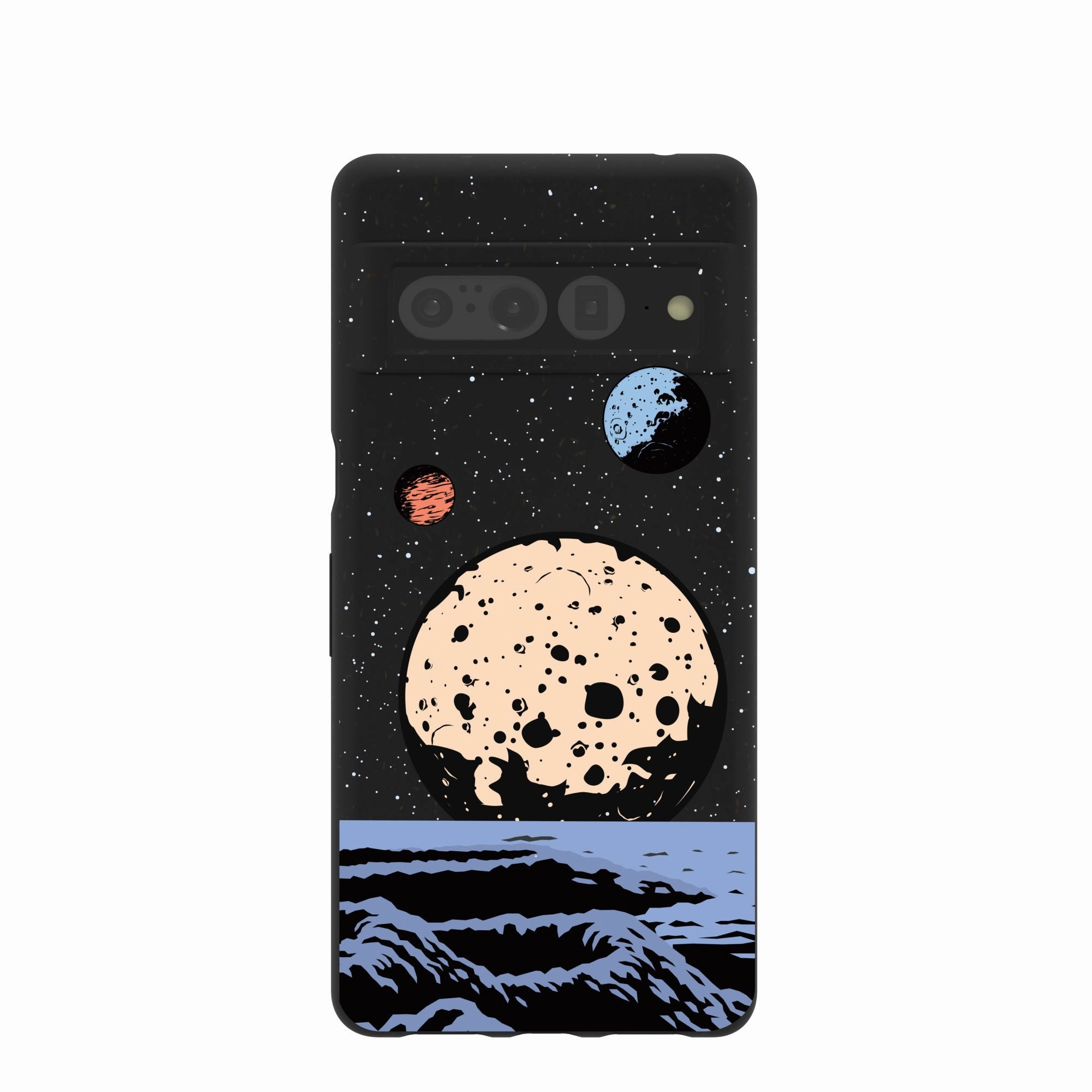 Fashion Forward Fashion Detail Black Retro Moon Google Pixel 7 Pro Case