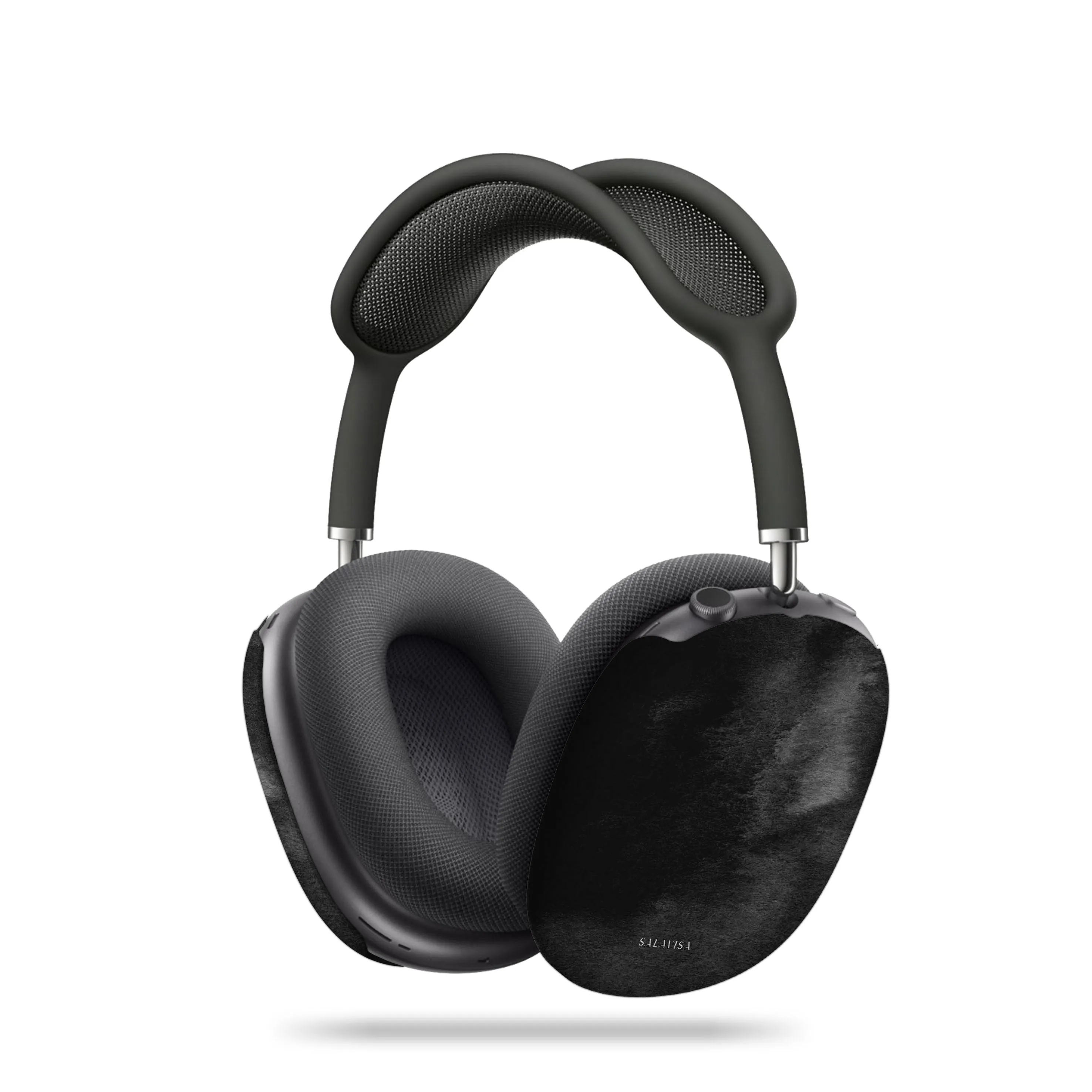 vivid lightweight ergonomic leather airpods case Simple Silicone Cover Black Watercolor AirPods Max Case