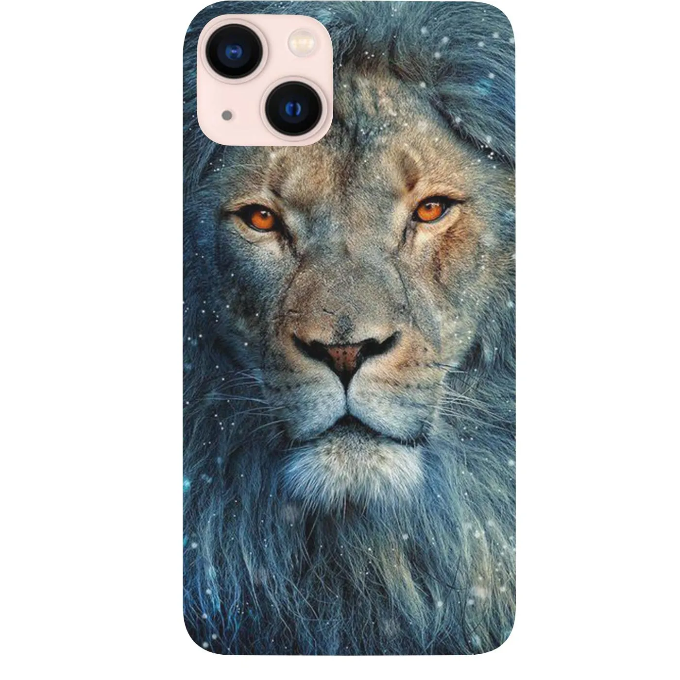 Matte Design Texture Lion Face Snow - UV Color Printed Phone Case