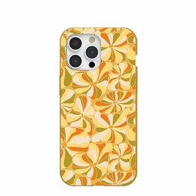 Honey Groovy Gardens iPhone 15 Pro Max Case Durable Finish Stylish Finish Texture