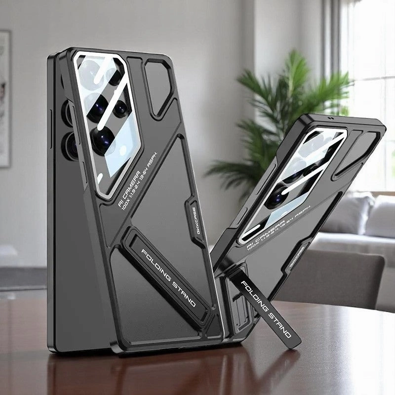 Classic Frame Comfort Design Anti Fall Camera Lens Protection Bracket Case - Samsung