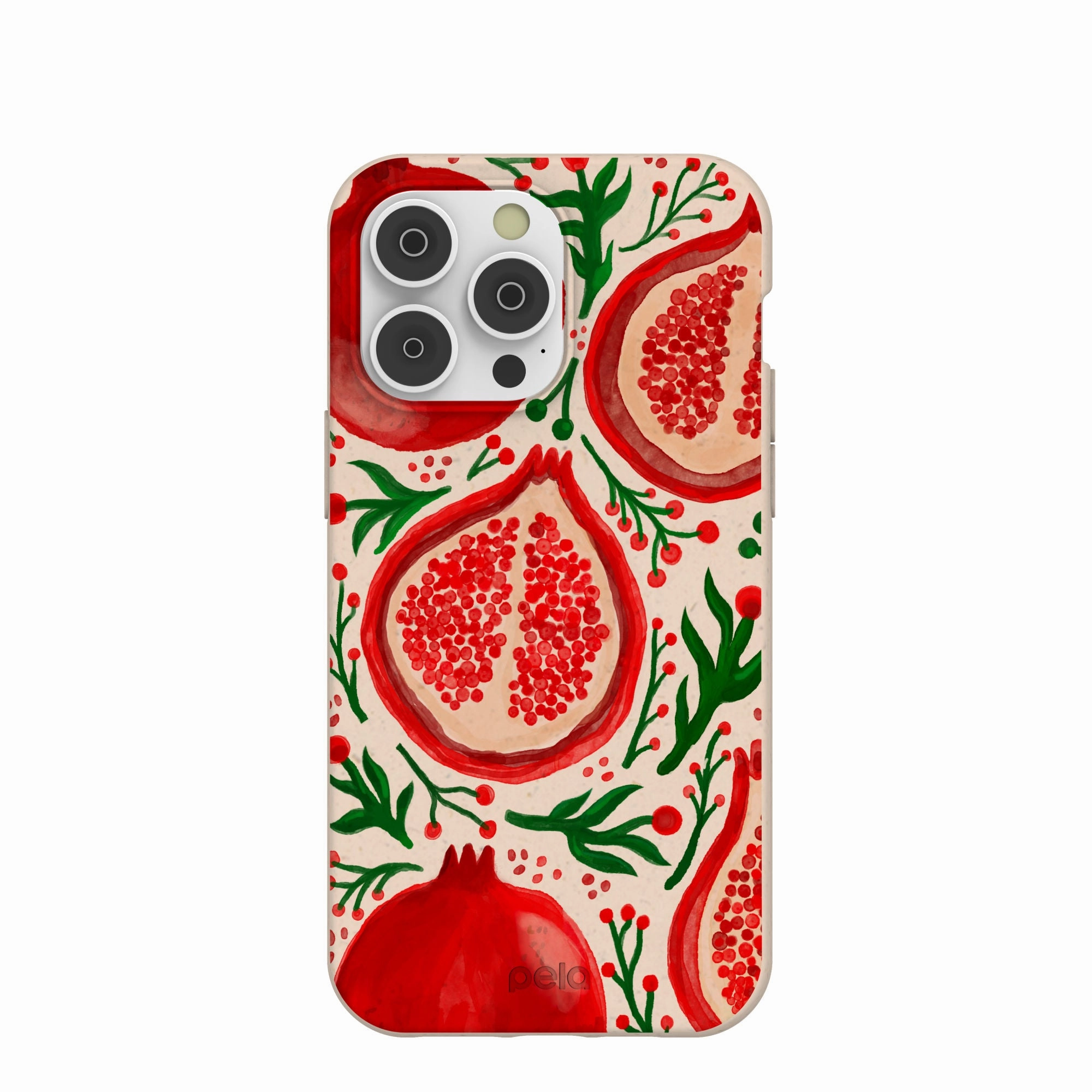 Smooth Pattern Design Casual Texture Seashell Pomegranate Cheer iPhone 14 Pro Max Case