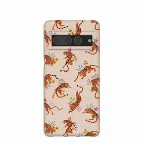 Seashell Whimsical Tigers Google Pixel 7 Pro Case Premium Feel Layer