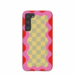 Premium Surface Shock Frame Seashell Warp Grid Samsung Galaxy S23 (Plus) Case