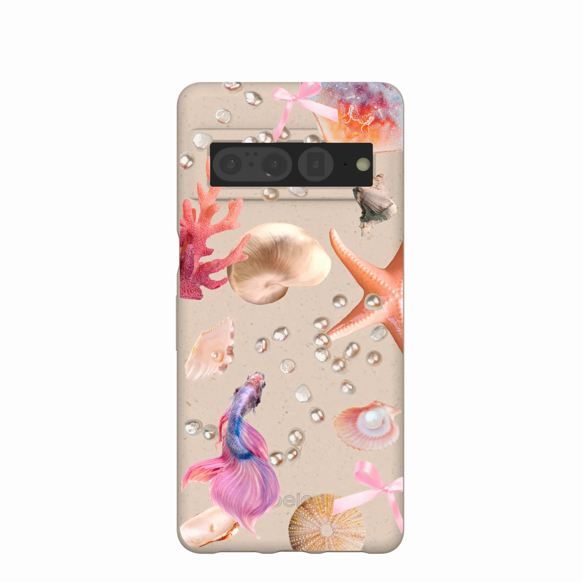 Seashell Aqua Dreams Google Pixel 7 Pro Case Protective Detailing Edge Minimal Shield Texture
