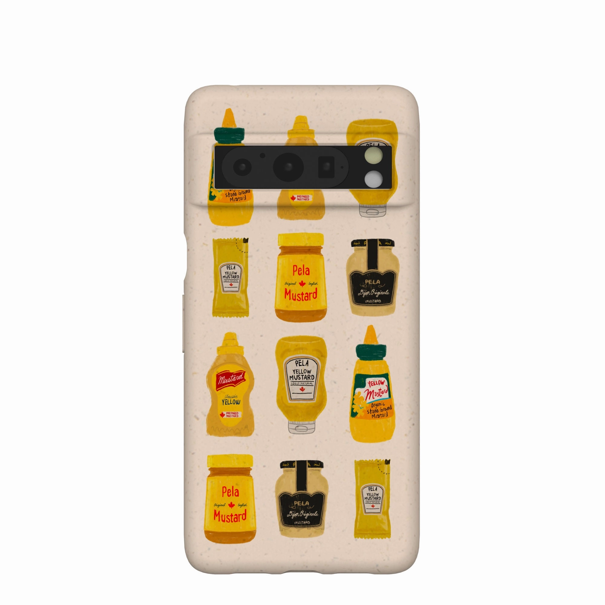 Compact Texture Layer Seashell Mustard Fan Google Pixel 8 Pro Case