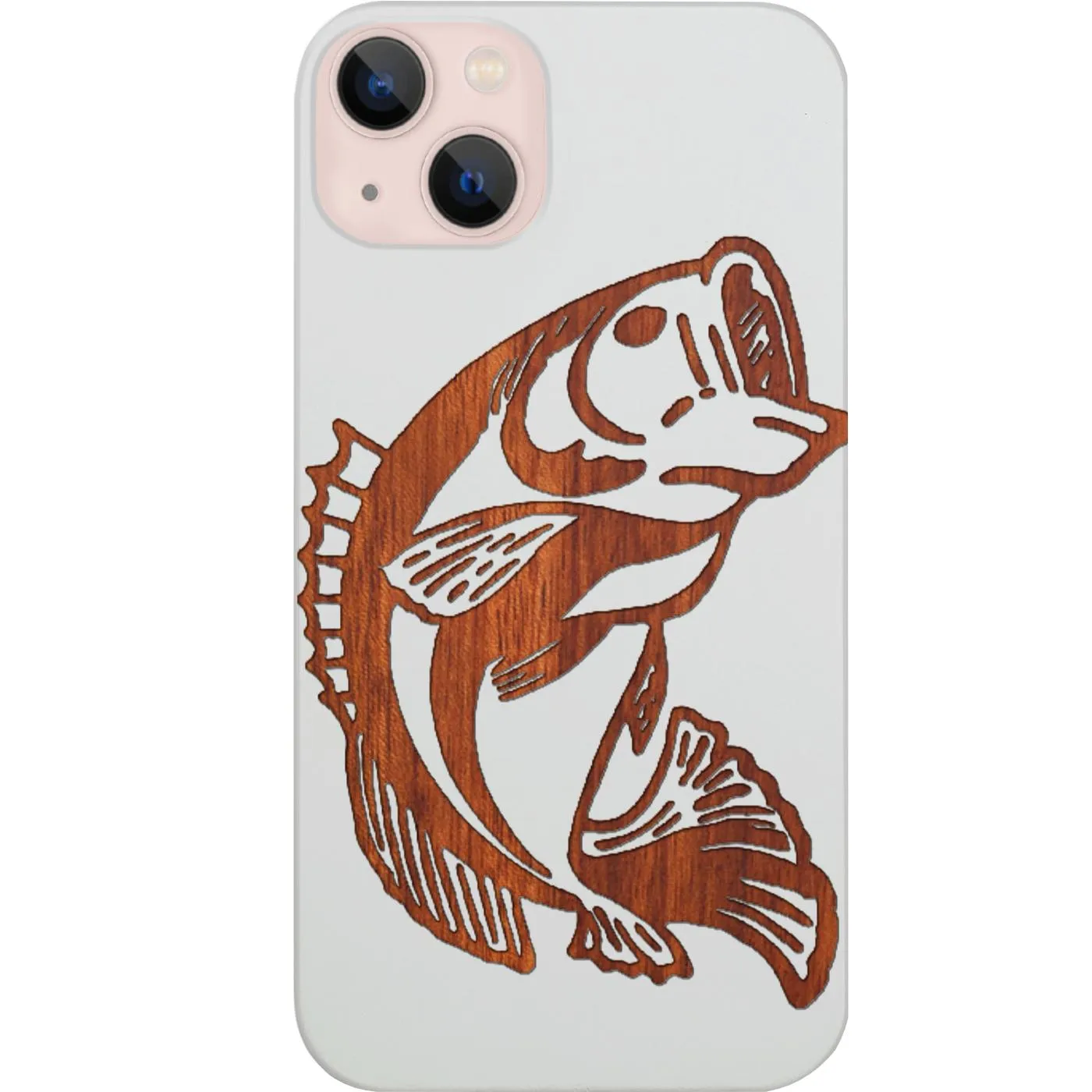 Frosted surface Modern Build Bass Fish - Engraved Phone Case
