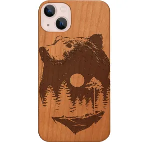 Bear Landscape 1 - Engraved Phone Case Transparent Edge