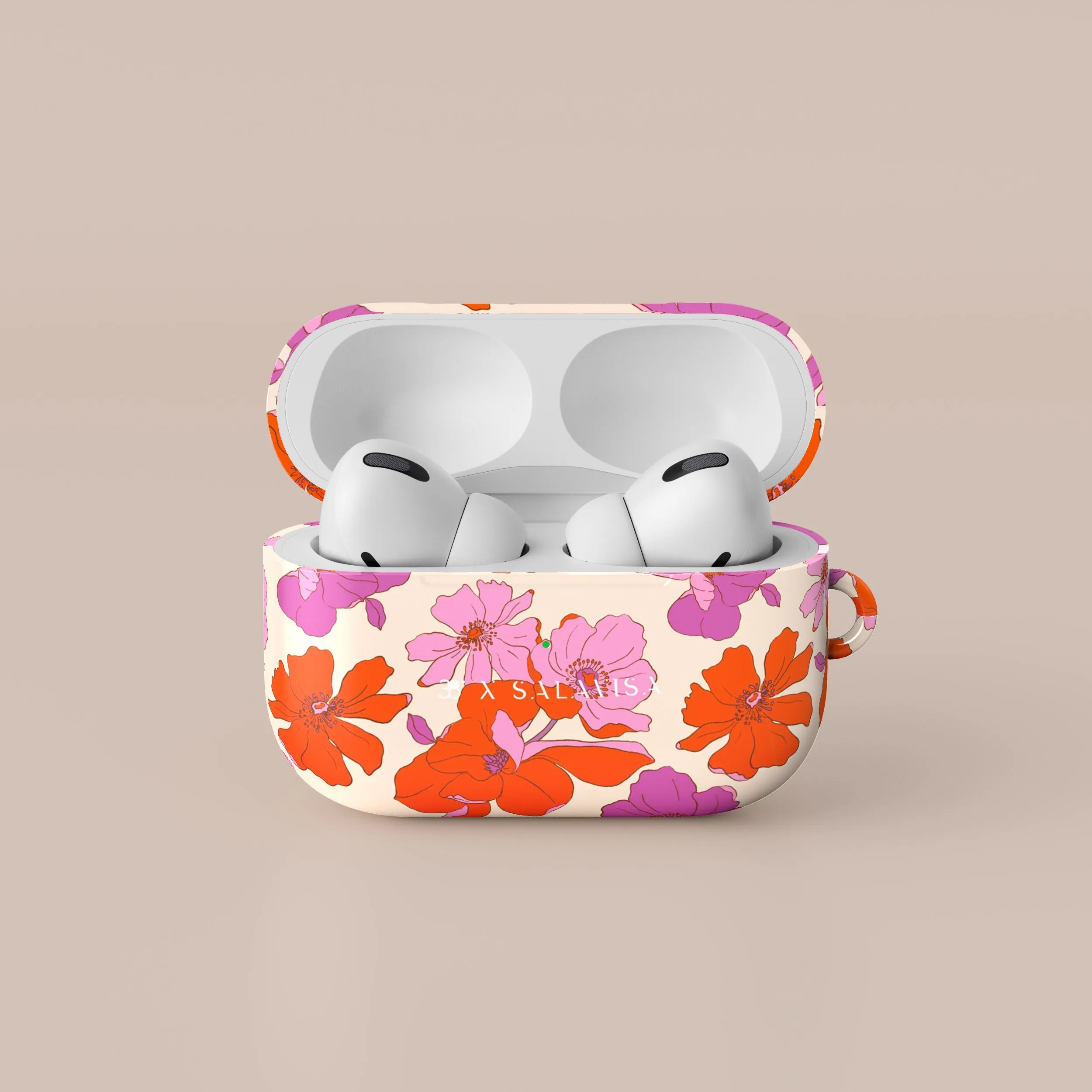 compact storage airpods case Begonia AirPods Case