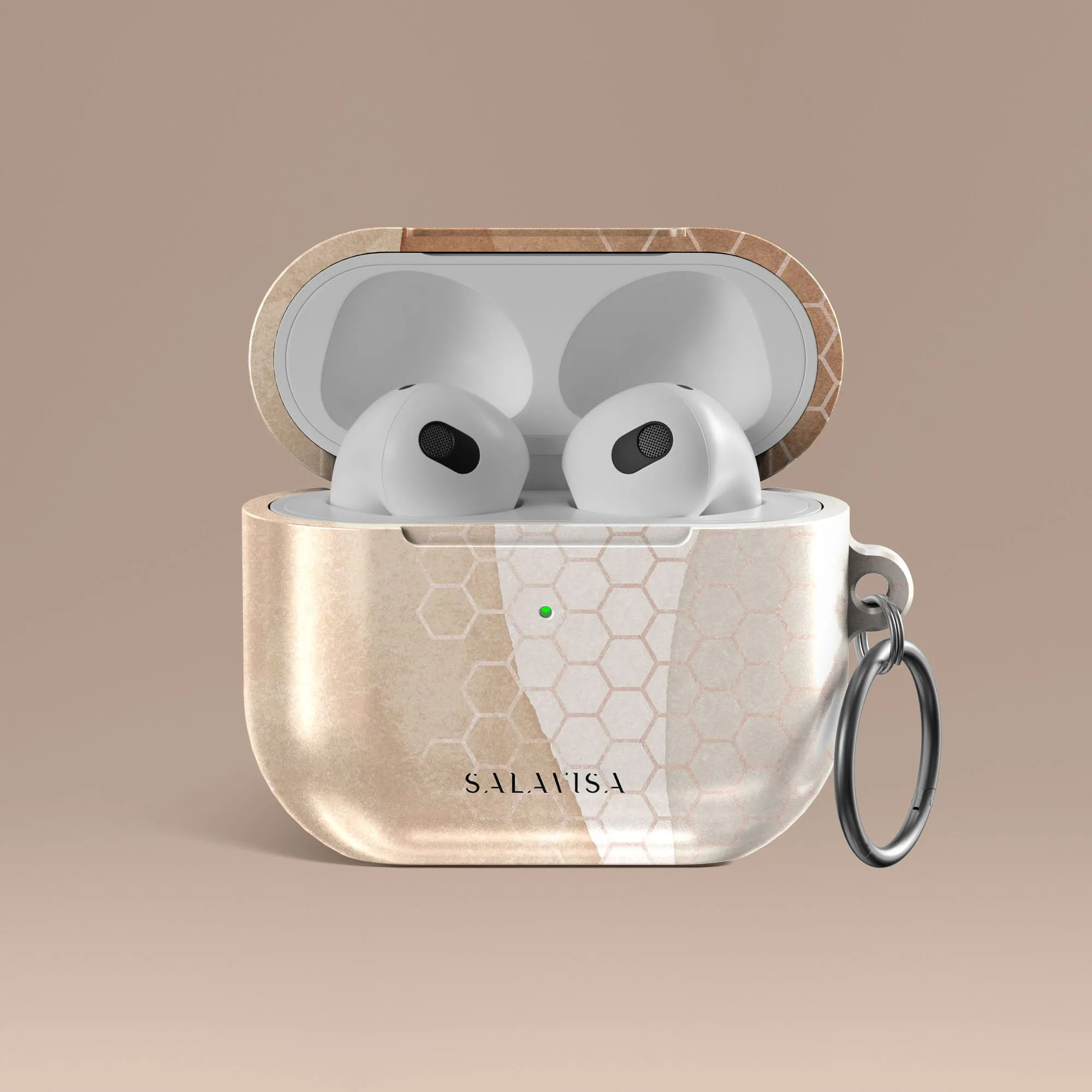 Portable Fashion Shell Fashion Accessory Holder Beige Aesthetic AirPods Case