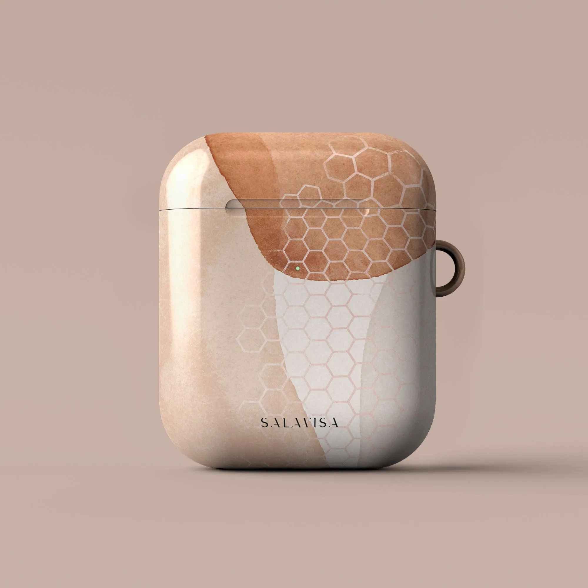 Beige Aesthetic AirPods Case magnetic clip silicone cover