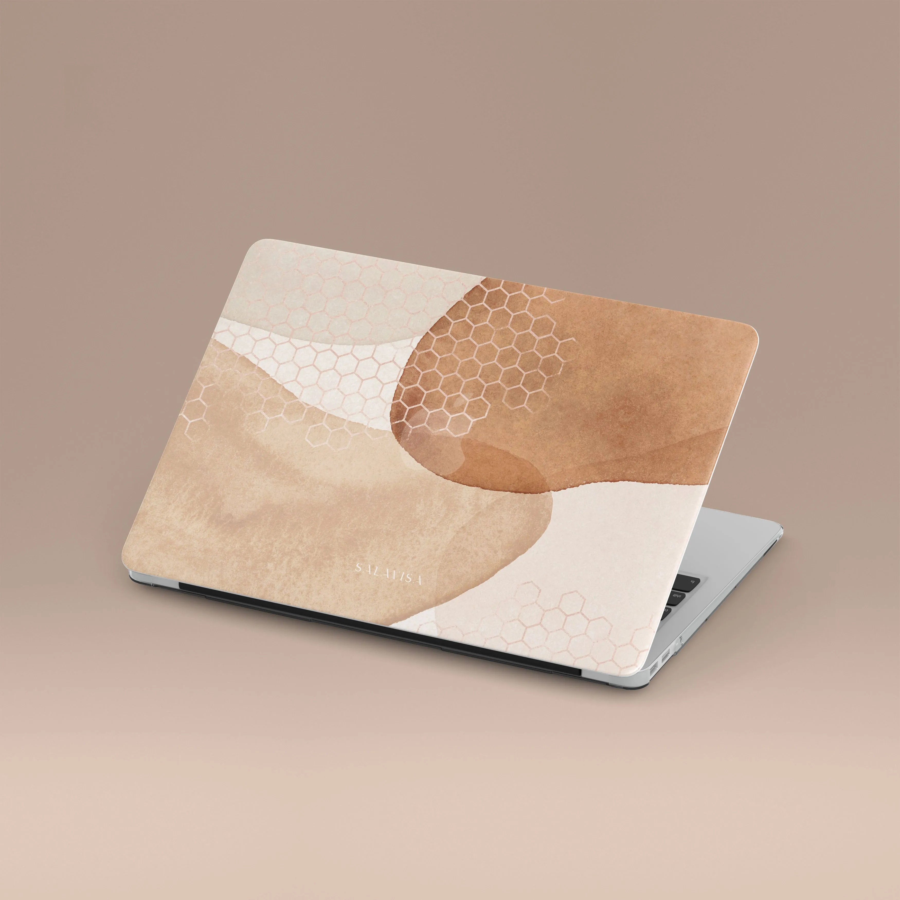 Beige Aesthetic MacBook Case Stylish Shape