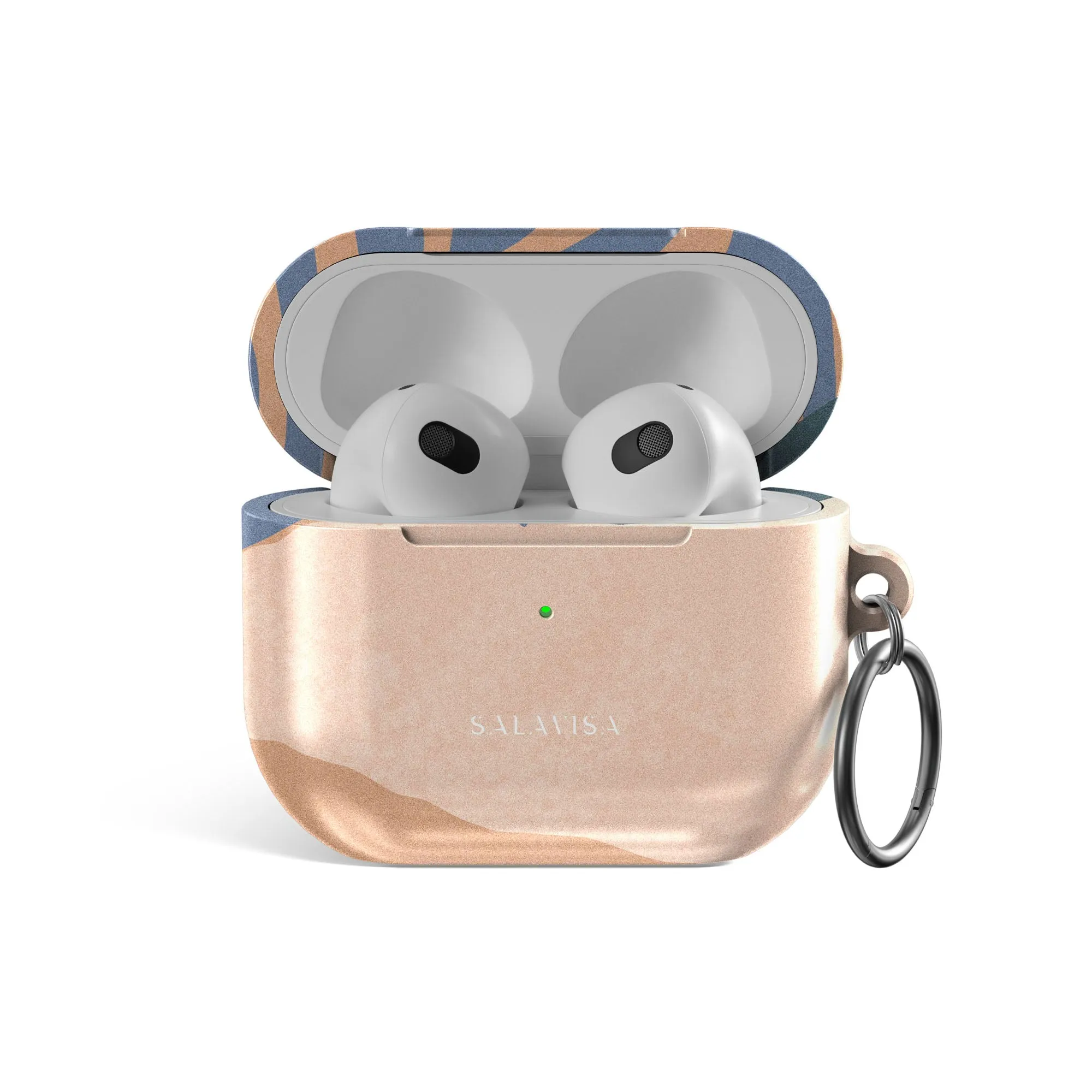 Beige Blissful AirPods Case Durable Rubber Finish