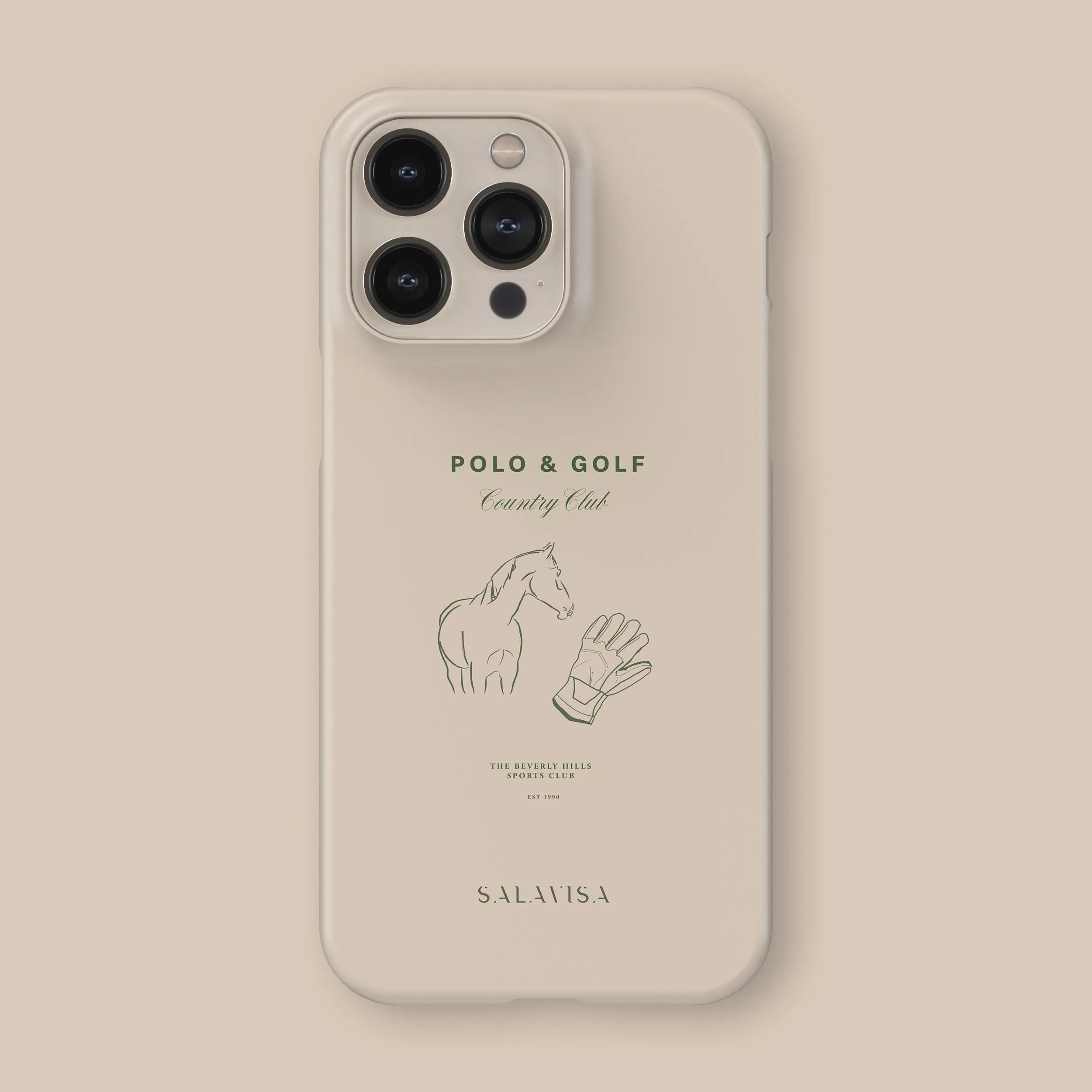 Beige Country Club Phone Case simple design