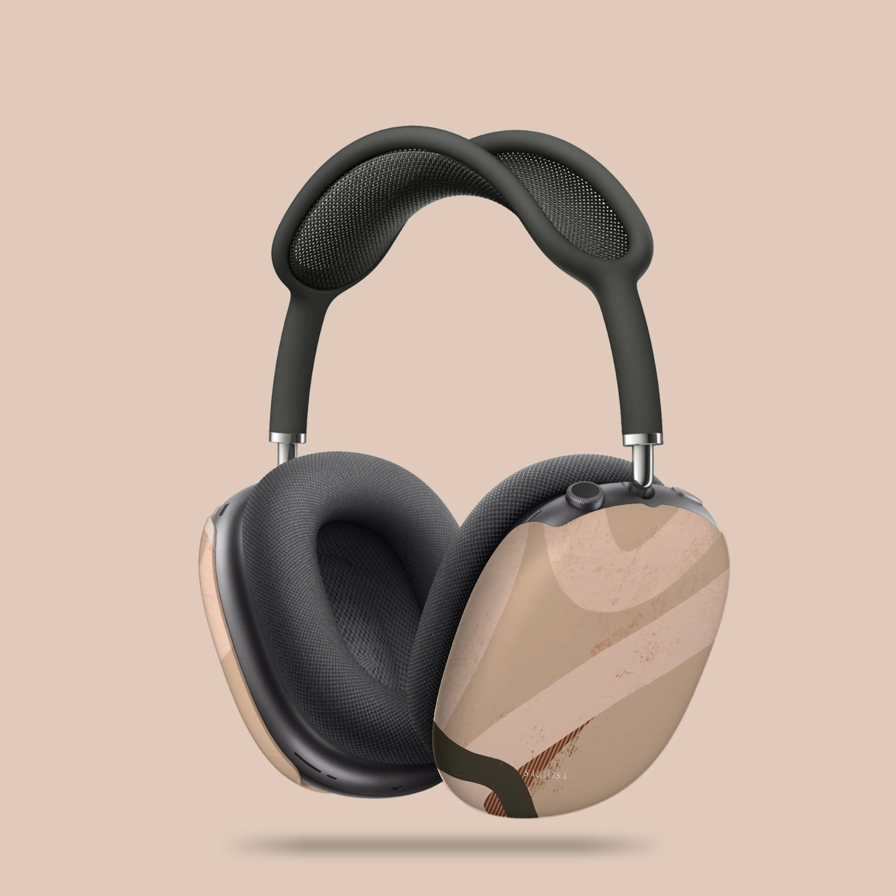 Beige Organic AirPods Max Case wireless earbuds travel shell wireless charging airpods case