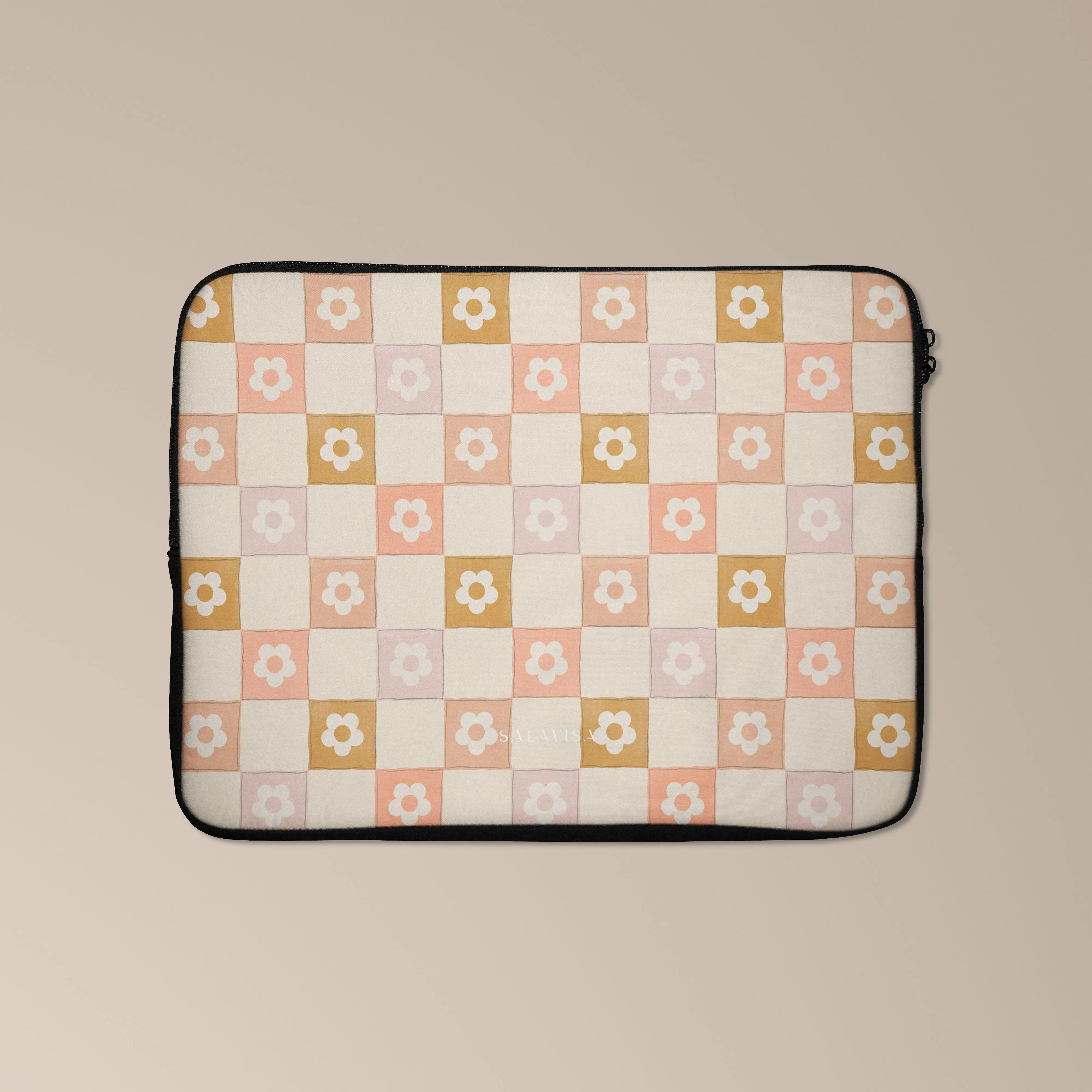 Beige Splendor Laptop Sleeve Office Accessory Slim Profile