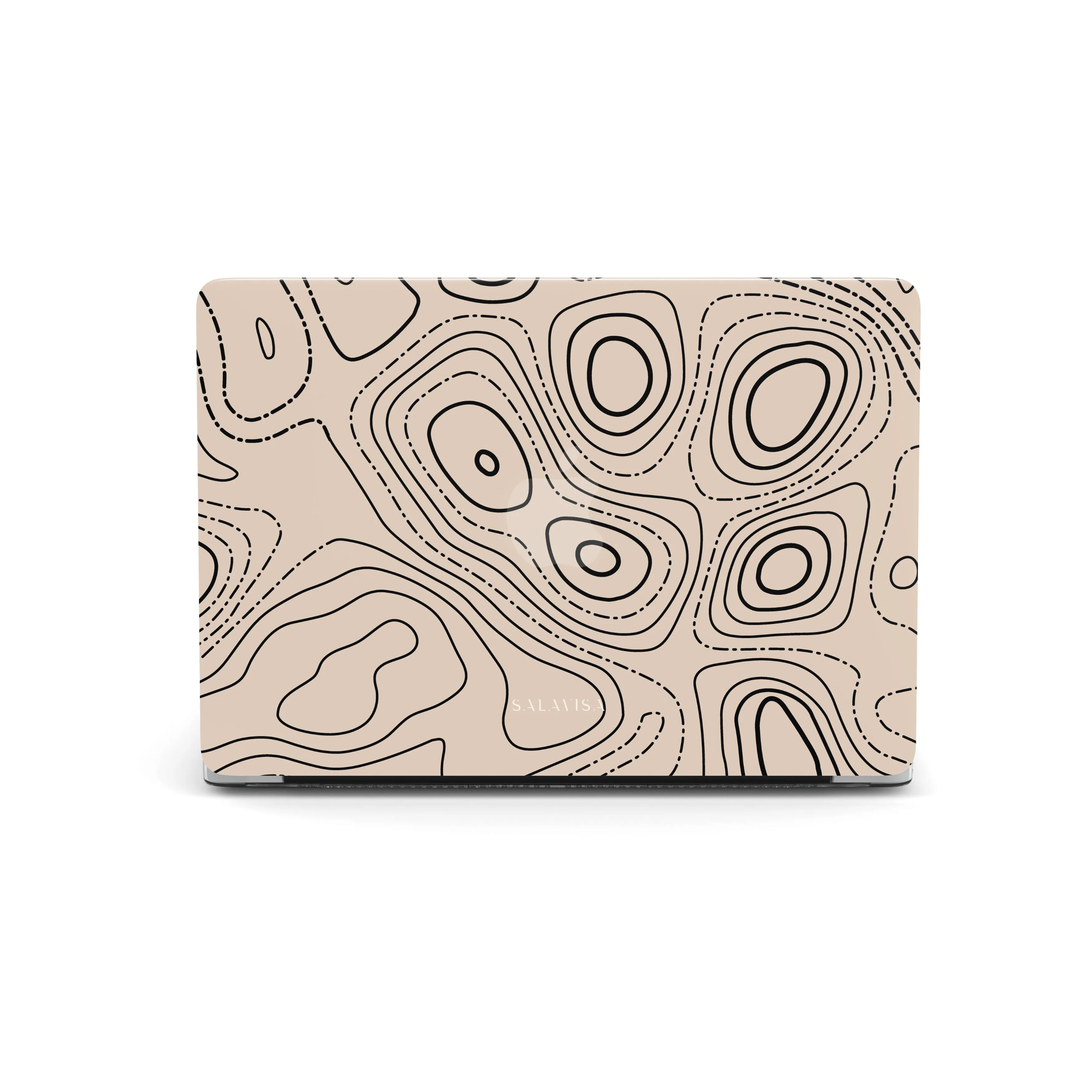 Beige Terrain MacBook Case Transparent Edge