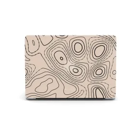 Beige Terrain MacBook Case Transparent Edge