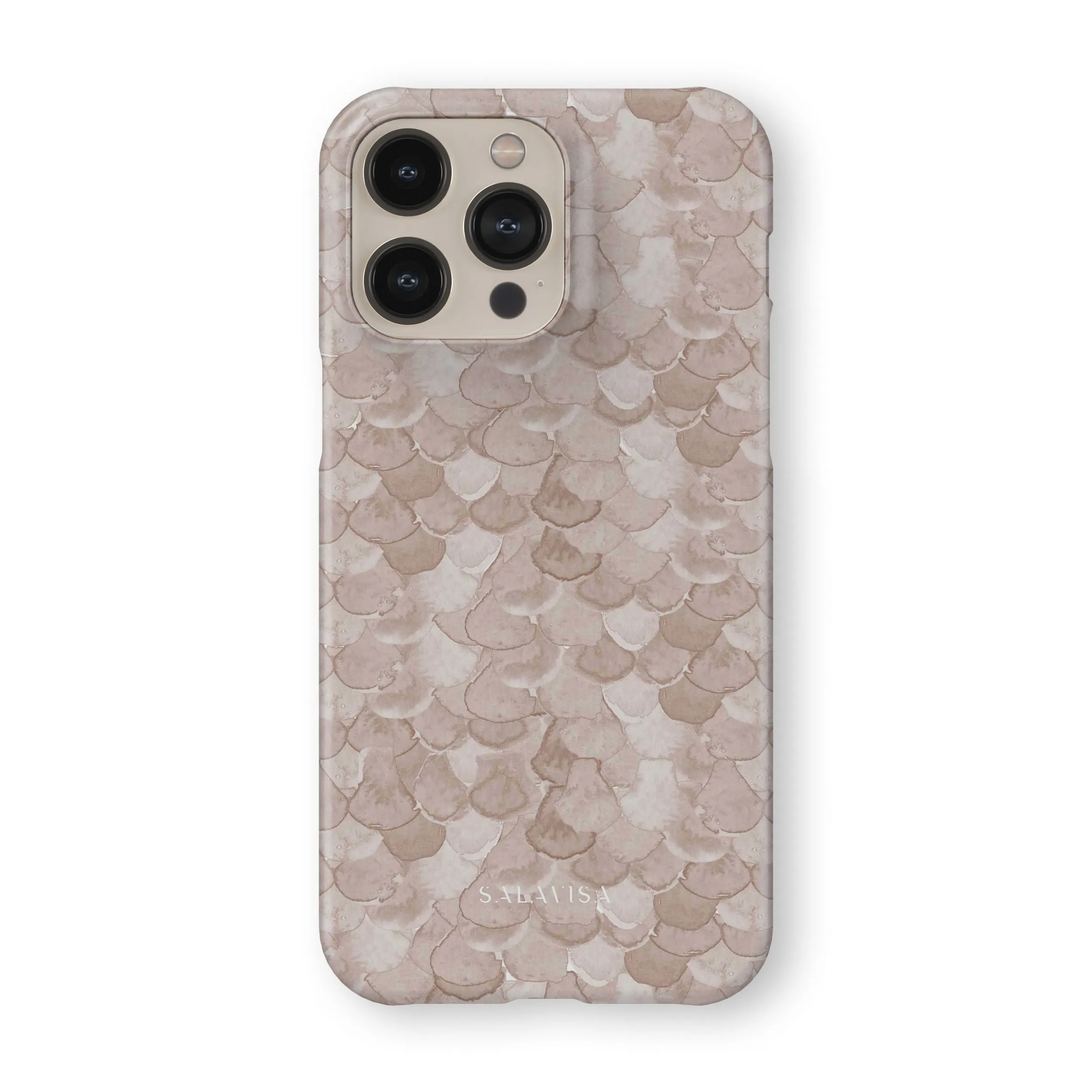Beige Watercolor Reptile Phone Case Stylish Layer Texture