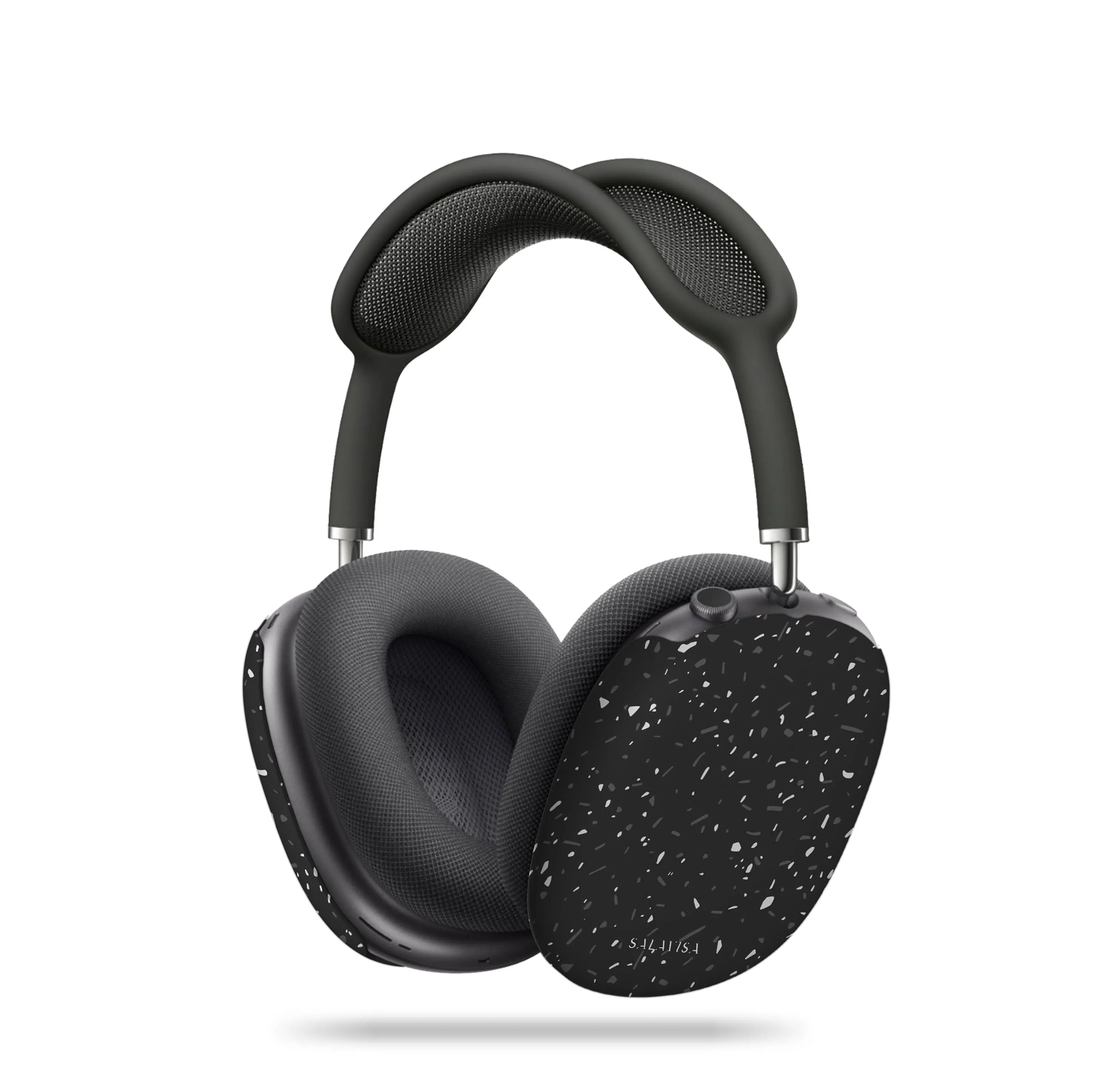 sleek ergonomic silicone airpods cover Black Terrazzo AirPods Max Case