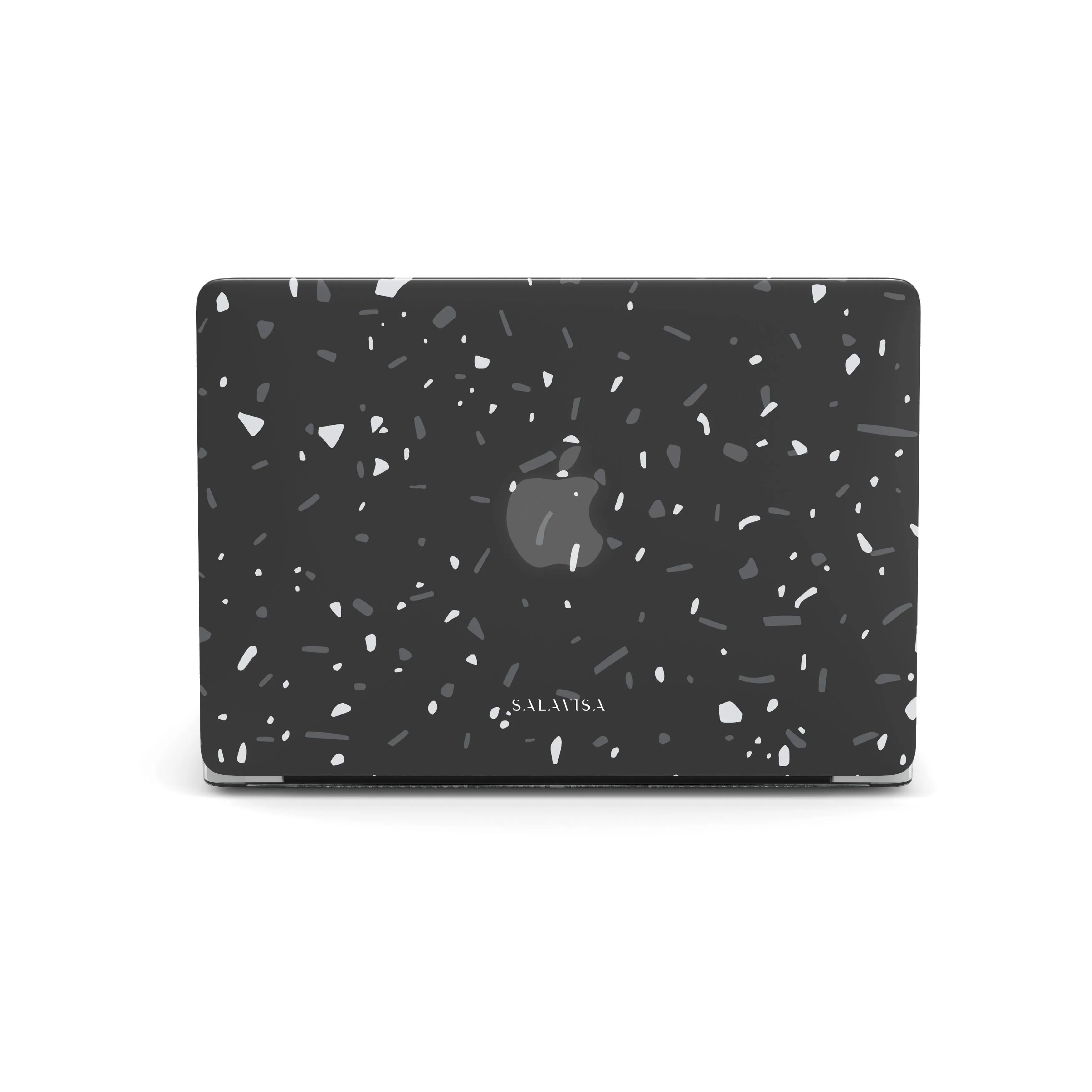Black Terrazzo MacBook Case Minimal Edge Design Daily Essential