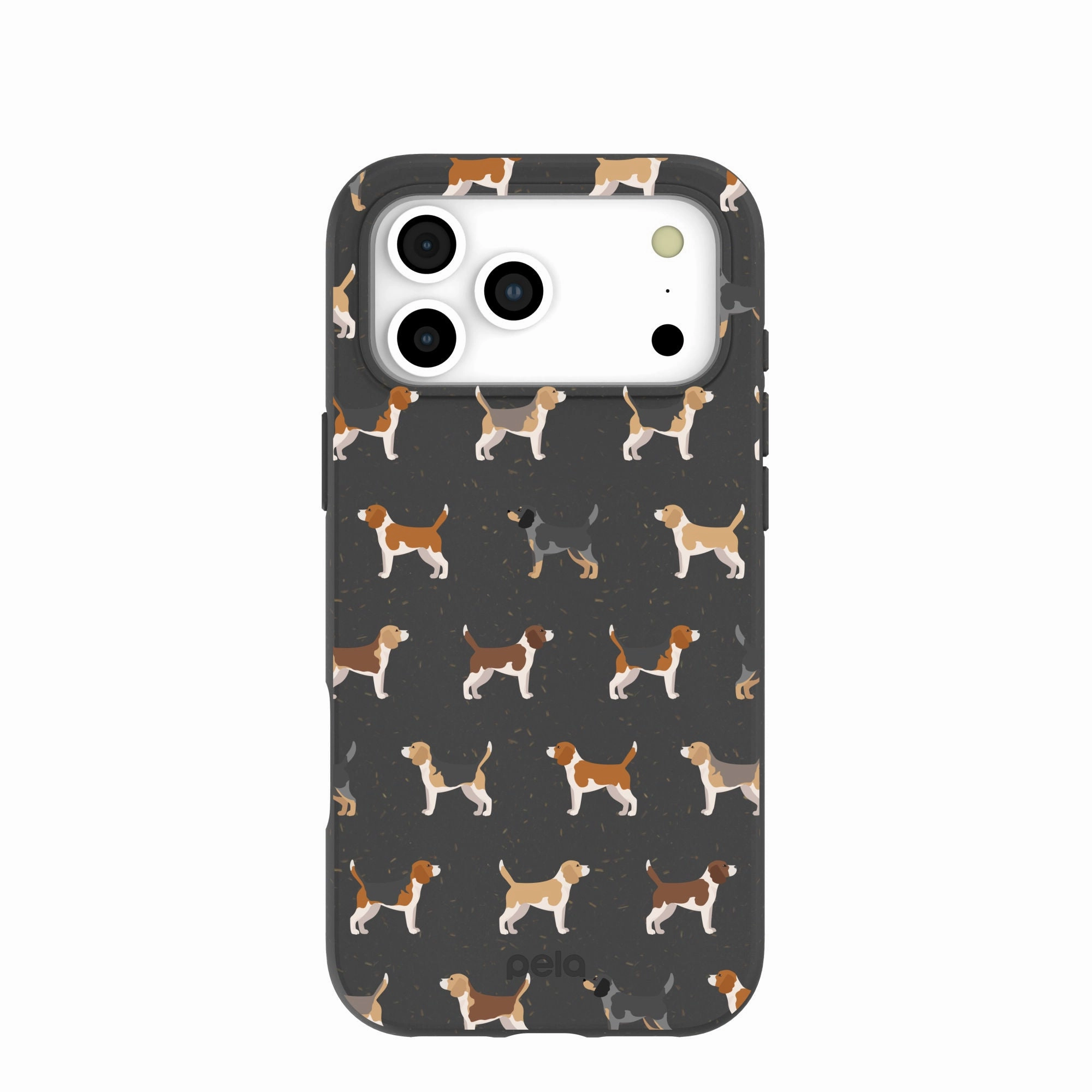 Black Beagle Buds iPhone 17 Pro Max Case Elegant Surface