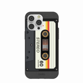 Black Cassette iPhone 14 Pro Max Case Chic Accessory Resistant Layer