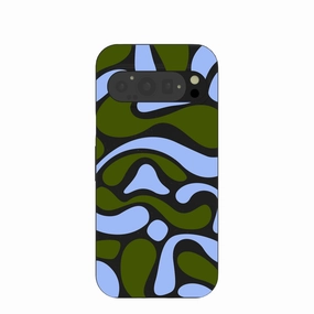 Durable Edge Texture Soft Detail Black Curve and Flow Google Pixel 9/9 Pro Case