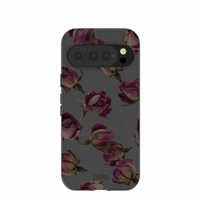 Black Dried Rosebuds Google Pixel 10/10 Pro Case Minimal Cover Trendy Layer