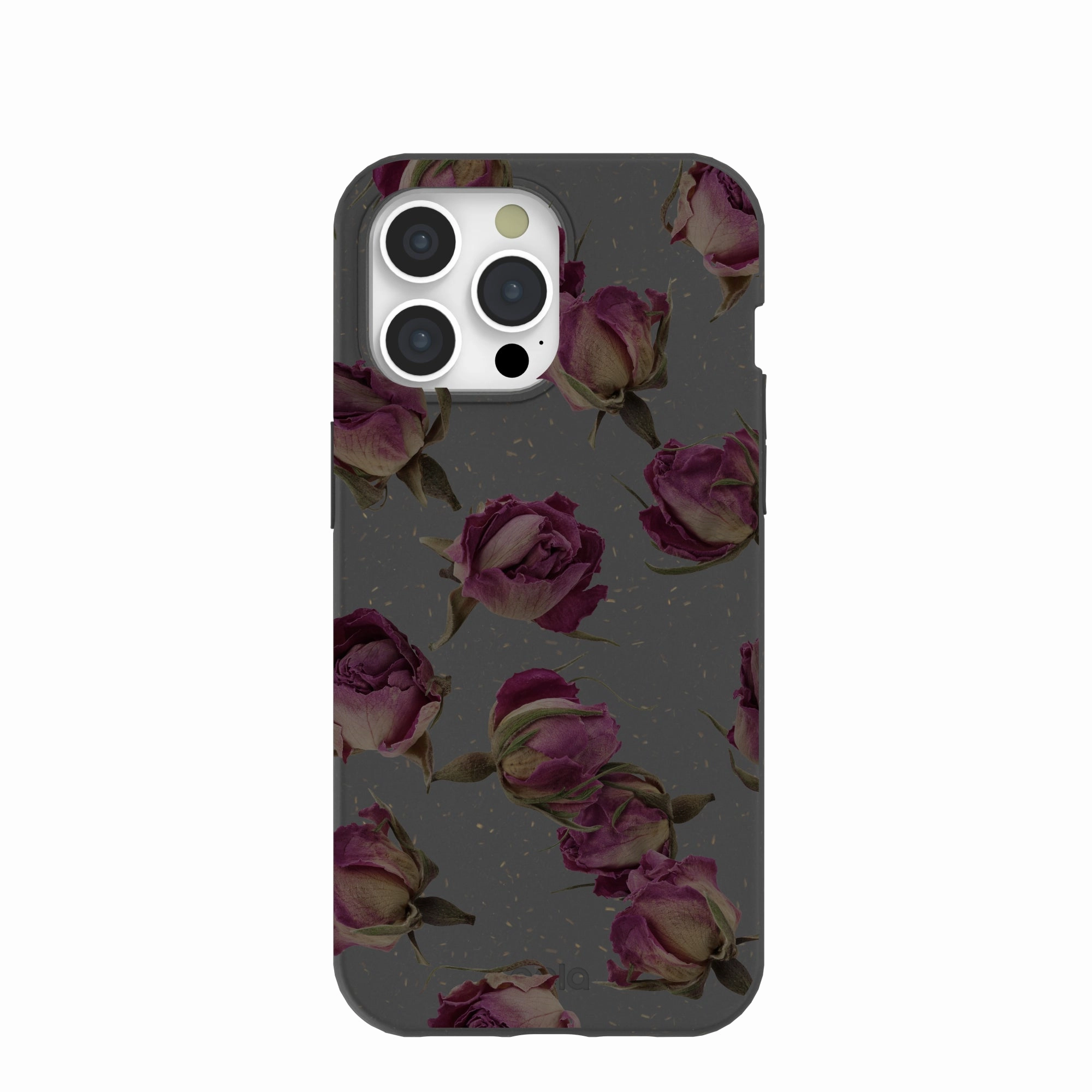 Sport Inspired Portable Layer Black Dried Rosebuds iPhone 15 Pro Max Case