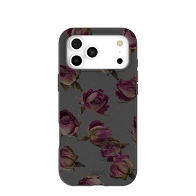 Rugged Edge Black Dried Rosebuds iPhone 17 Pro Max Case