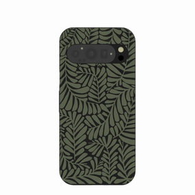 Black Fern Dreams Google Pixel 9/9 Pro Case Flexible Pattern Texture Resistant Layer
