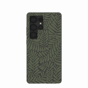 Black Fern Dreams Samsung Galaxy S25 Ultra Case Trendy Aesthetic