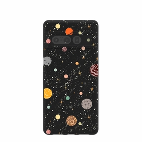Modern Build Texture Protective Edge Layer Black Galactic Glow Google Pixel 7 Pro Case
